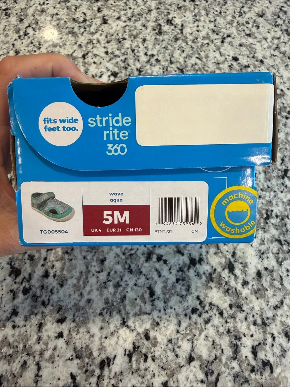 Stride Rite Infant Girls Mint Iridescent Mermaid Water Sandals, Sz 5 Infant NWOT